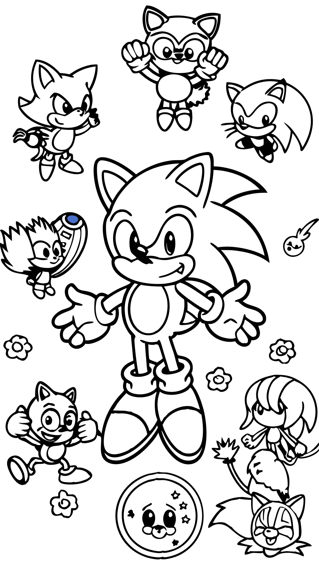 Páginas para colorear gratis sonic the Hedgehog